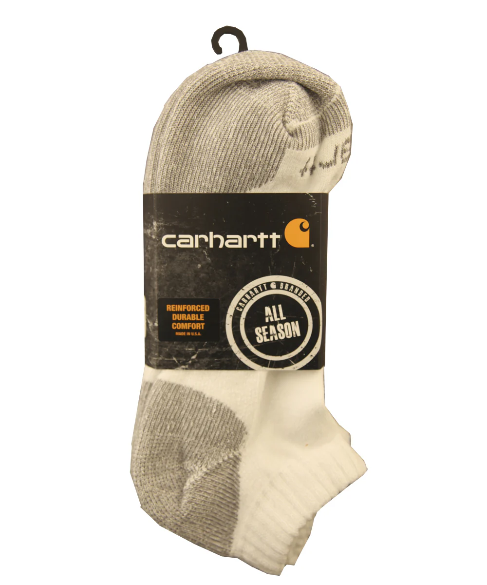 Carhartt Cotton Low Cut Work Sock (3 Pack) - White