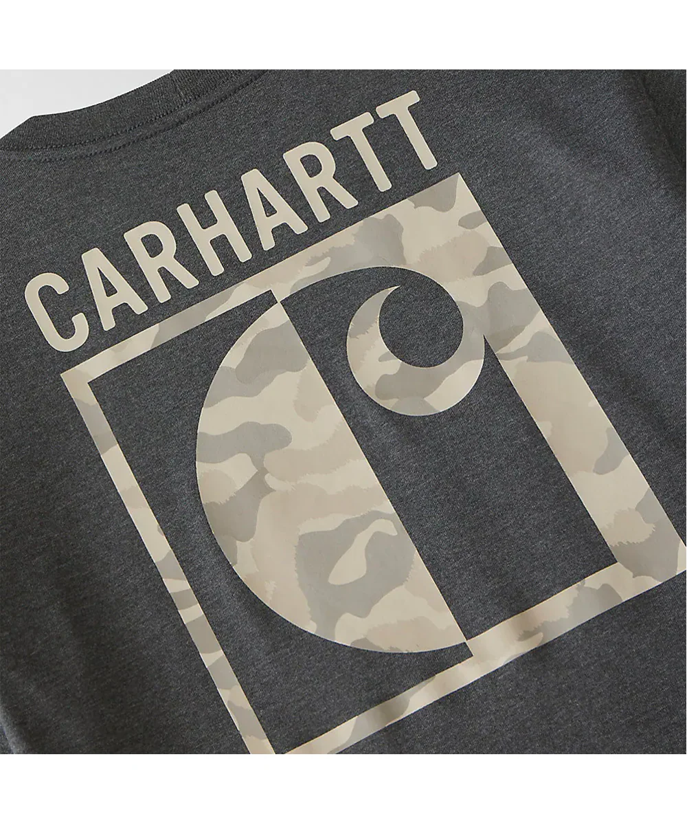 Carhartt Irvine Relaxed Block Camo T-Shirt - Carbon Heather - Image 2