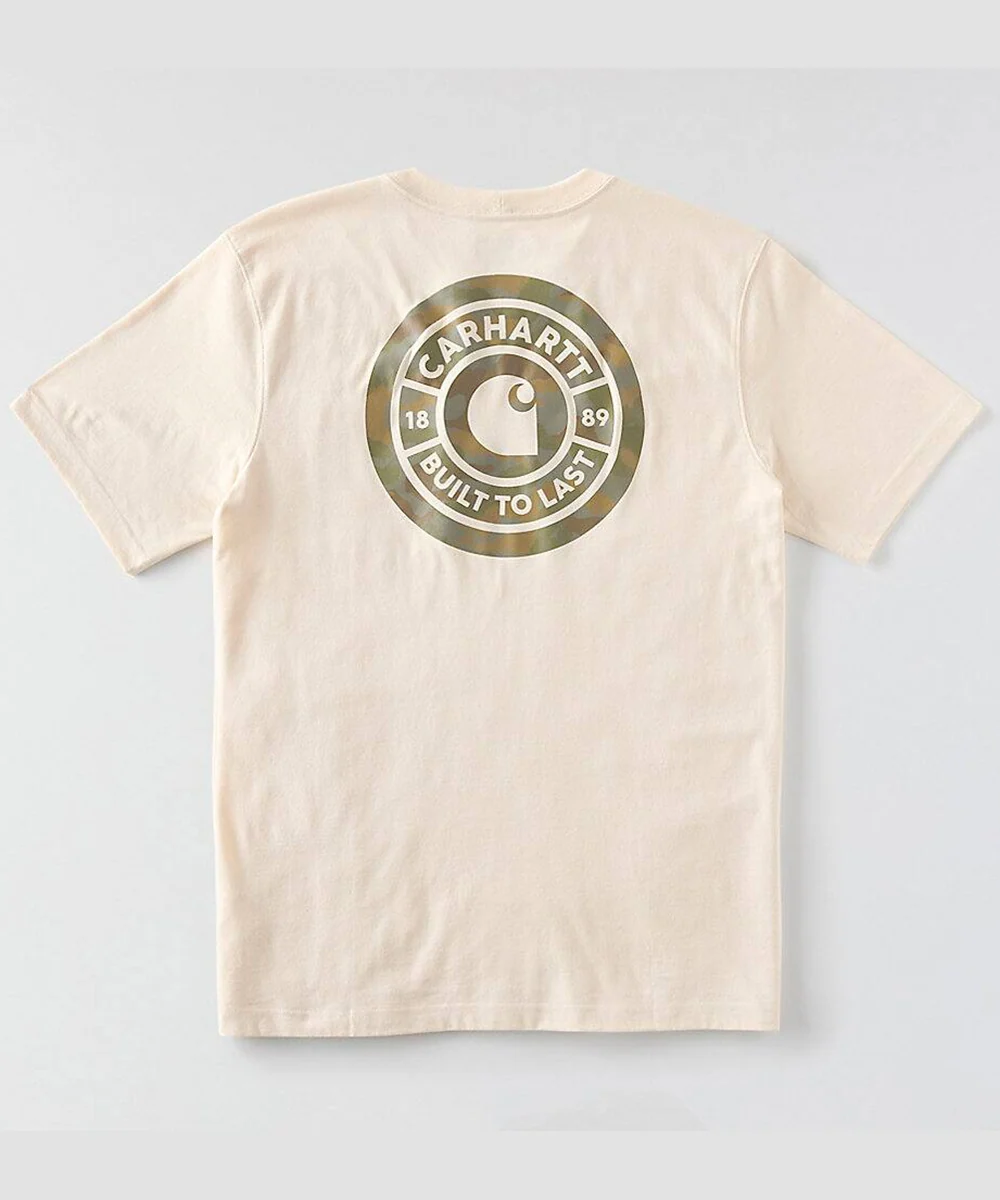 Carhartt Irvine Relaxed Camo Rivet T-Shirt - Oat Milk - Image 2