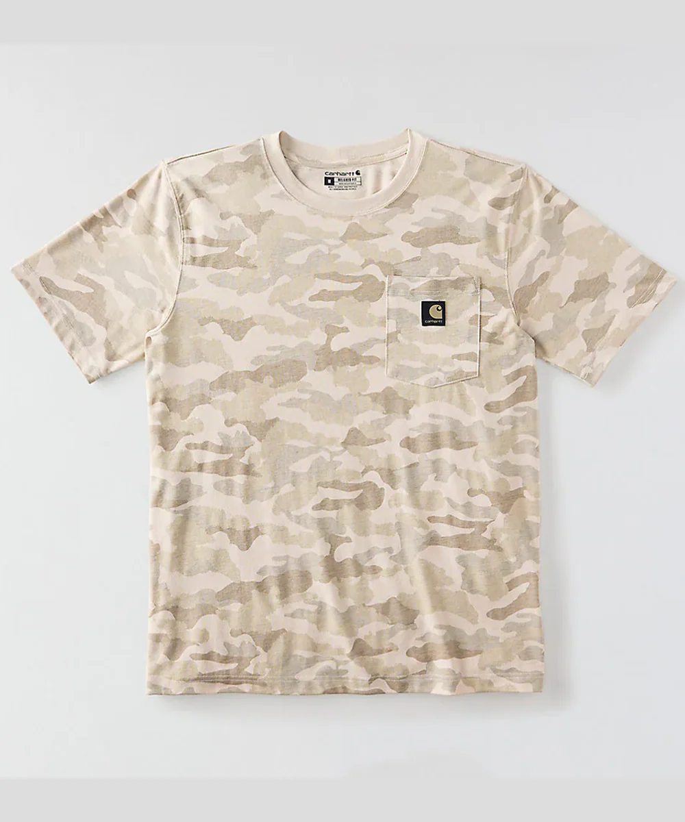 Carhartt Irvine Relaxed Camo T-Shirt - Fossil Tan Camo - Image 2