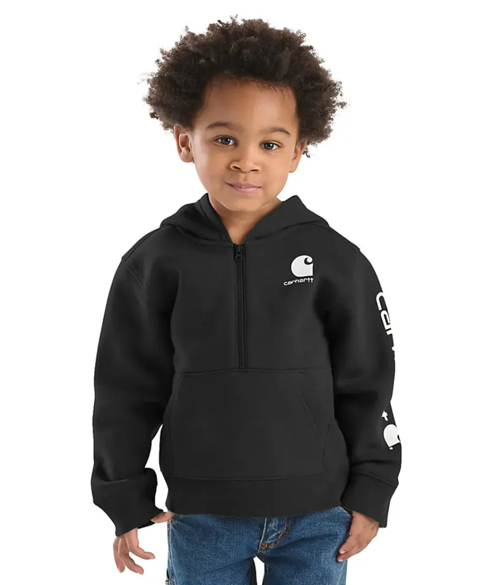 Carhartt Toddler Half-Zip Hoodie - Black