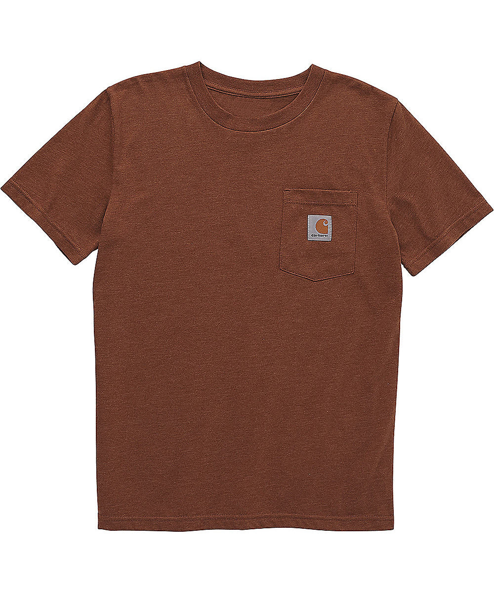 Carhartt Kids Short Sleeve Pocket T-shirt - Carhartt Brown Heather