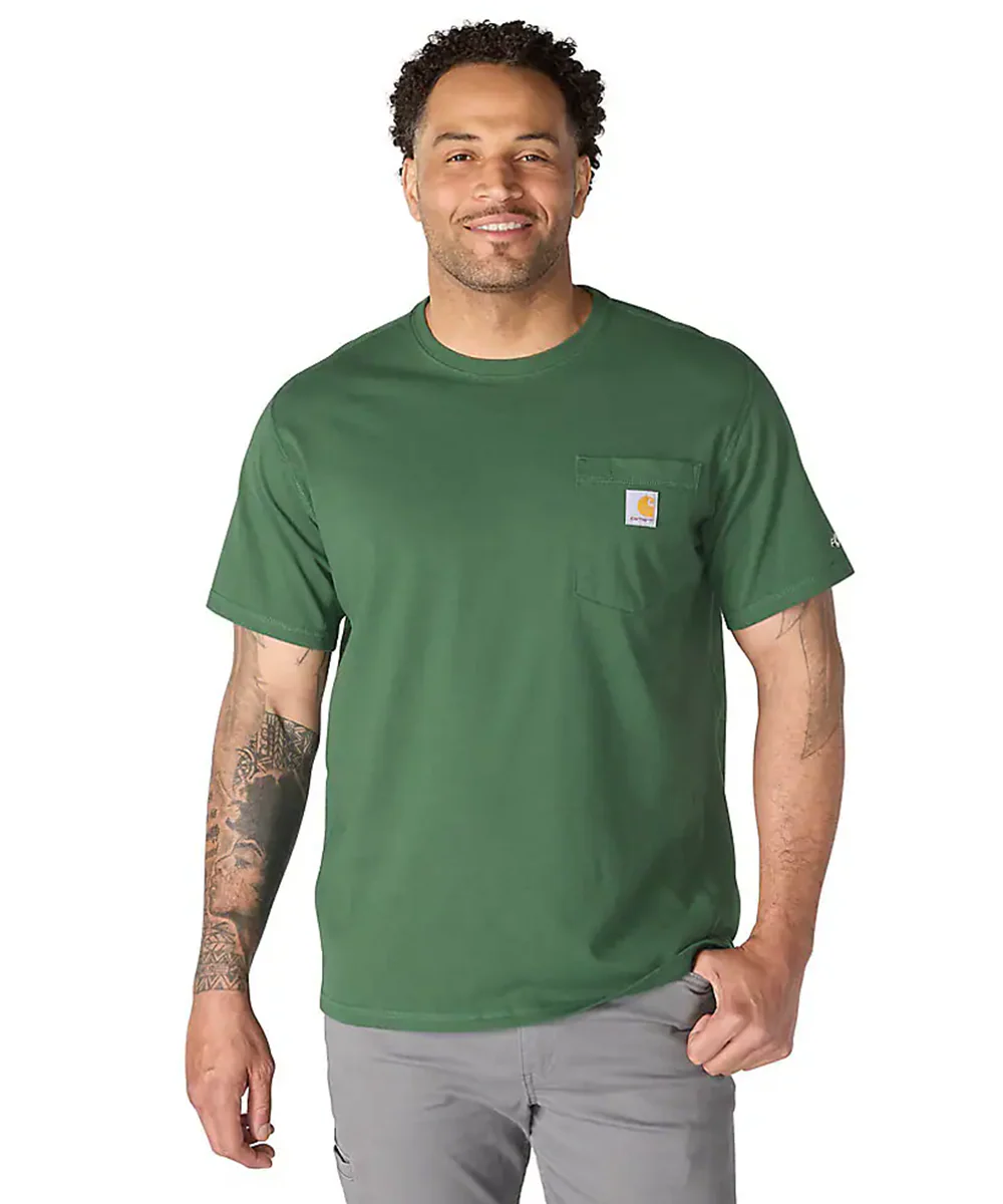 Carhartt Men's Force Short-Sleeve Pocket T-Shirt - Douglas Fir
