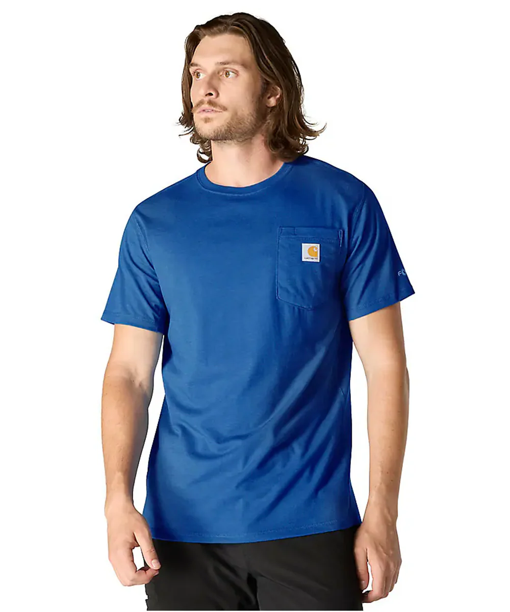 Carhartt Men's Force Short-Sleeve Pocket T-Shirt - Electric Indigo Heather