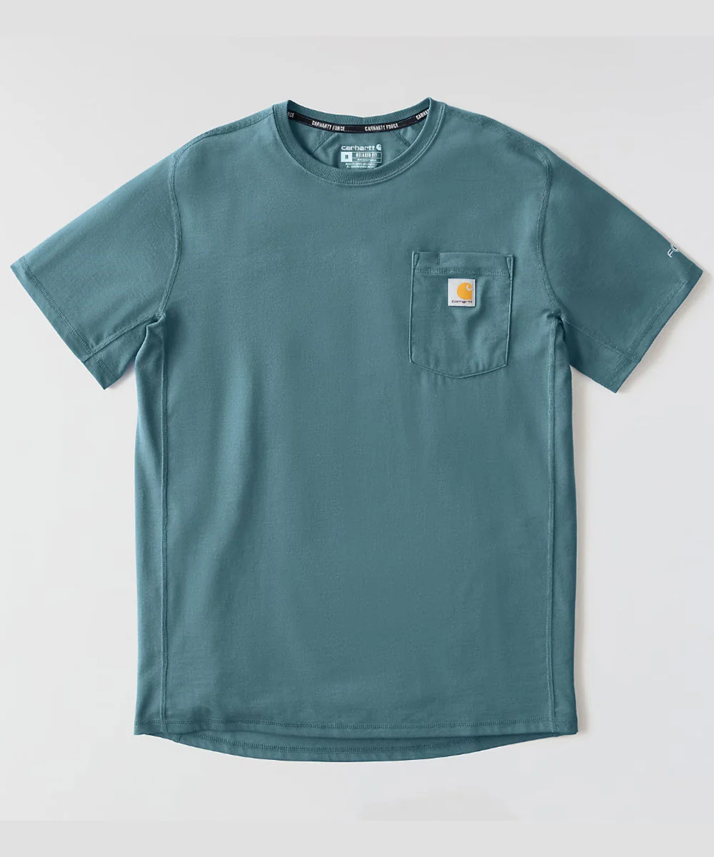 Carhartt Men's Force Short-Sleeve Pocket T-Shirt - Harbor Teal Heather - Image 2