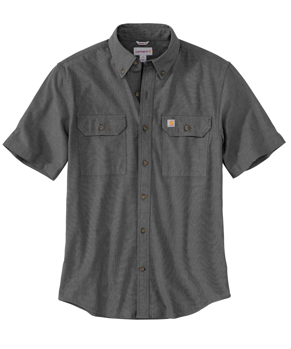Carhartt Men's Short Sleeve Chambray Shirt - Black Chambray - Image 2