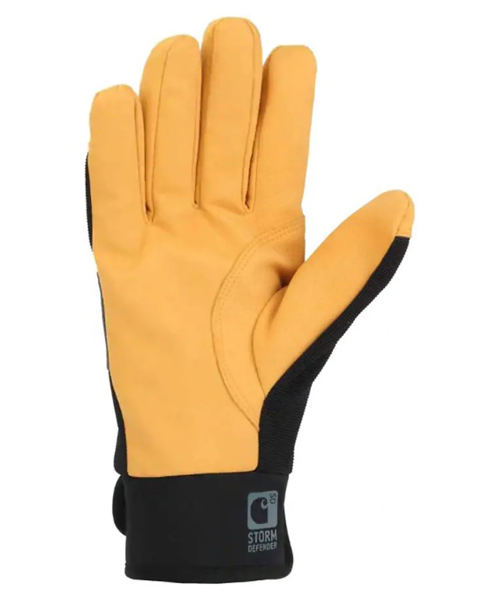 Carhartt Men's Waterproof High Dexterity Glove - Black/Barley - Image 2