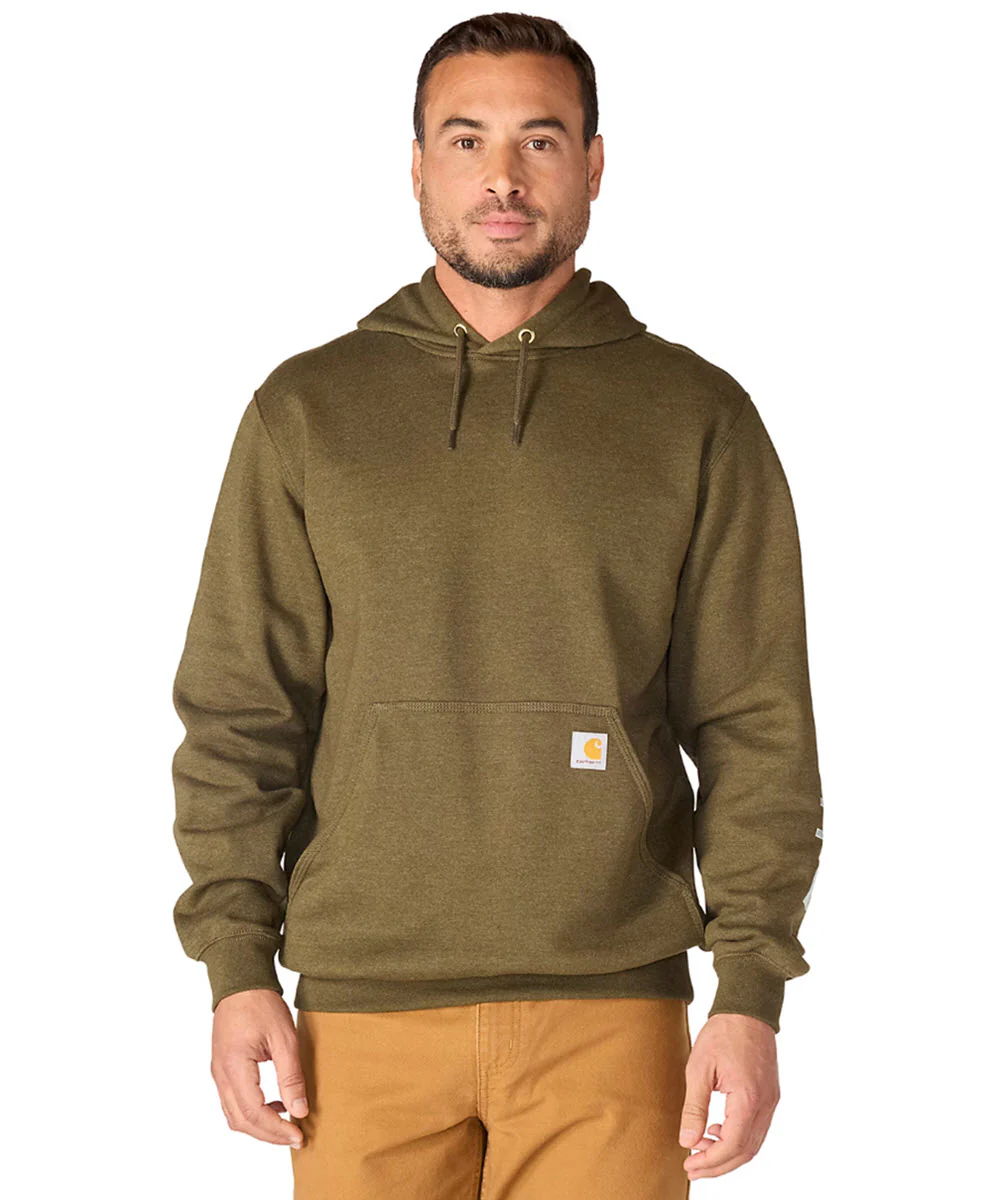 Carhartt Midweight Logo Hooded Sweatshirt - Burnished Logs