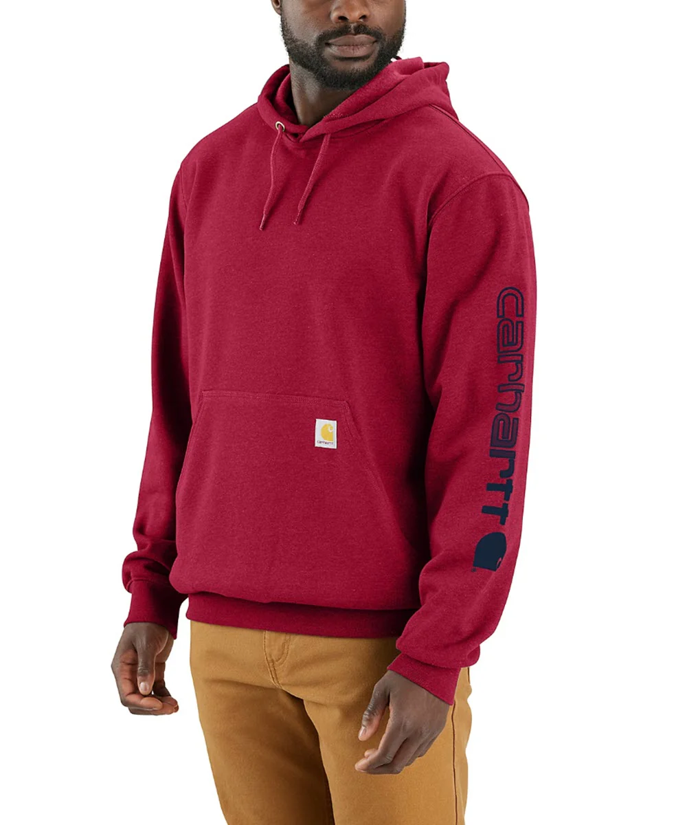 Carhartt Midweight Logo Hooded Sweatshirt - Industry Red