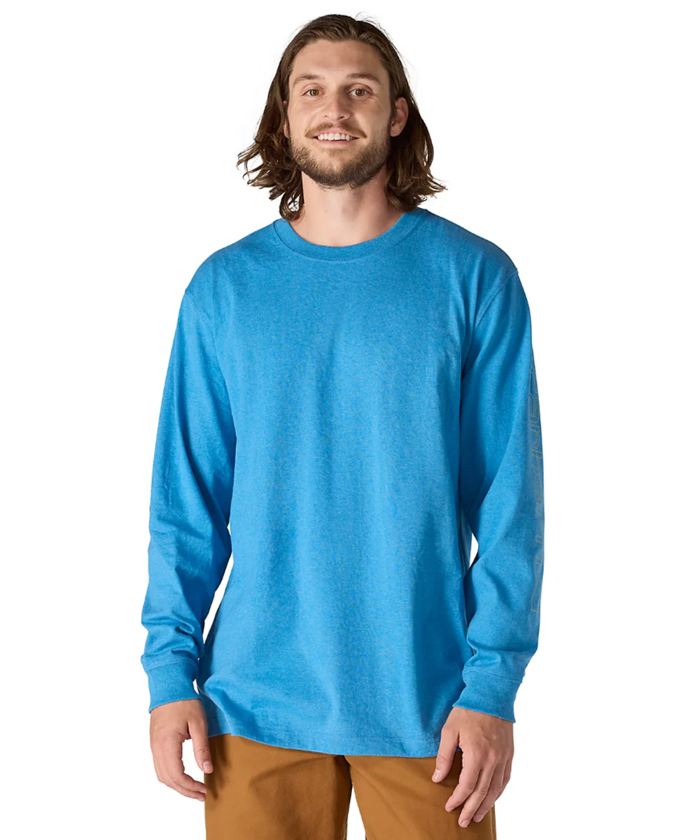 Carhartt Signature Sleeve Logo Long-Sleeve T-Shirt - Horizon Blue Heather