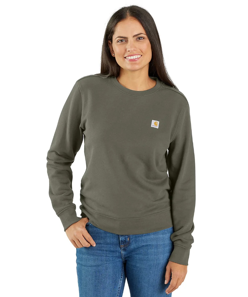 Carhartt Women's Midweight Tencel Crew Neck Sweatshirt - Dusty Olive