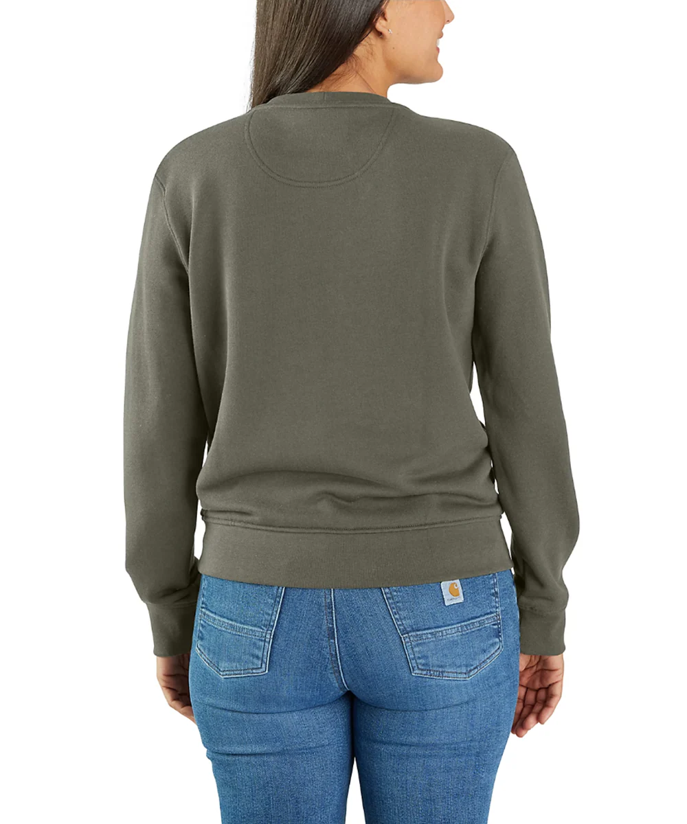 Carhartt Women's Midweight Tencel Crew Neck Sweatshirt - Dusty Olive - Image 2