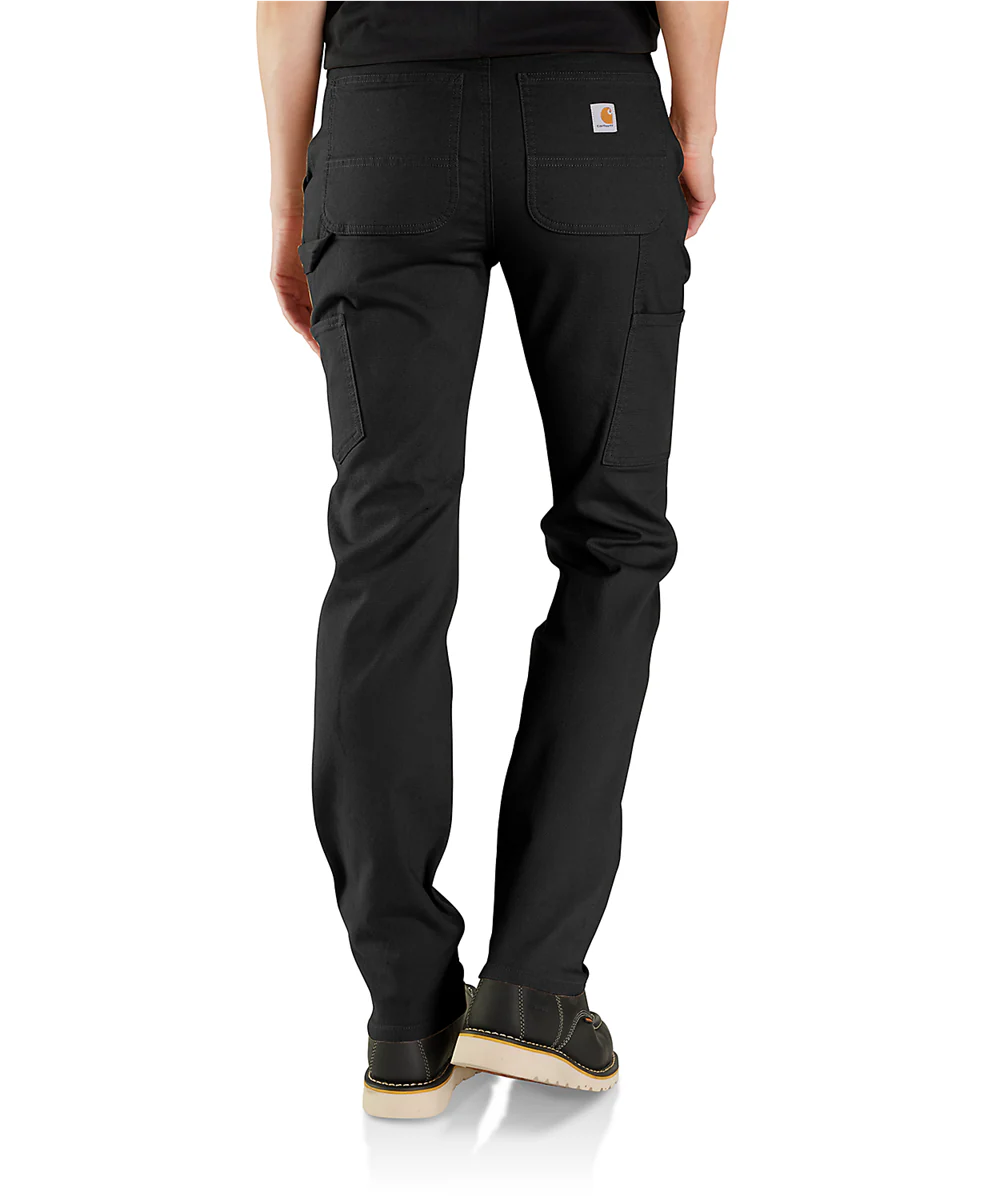 Carhartt Women's Relaxed Fit Canvas Work Pants - Black - Image 2