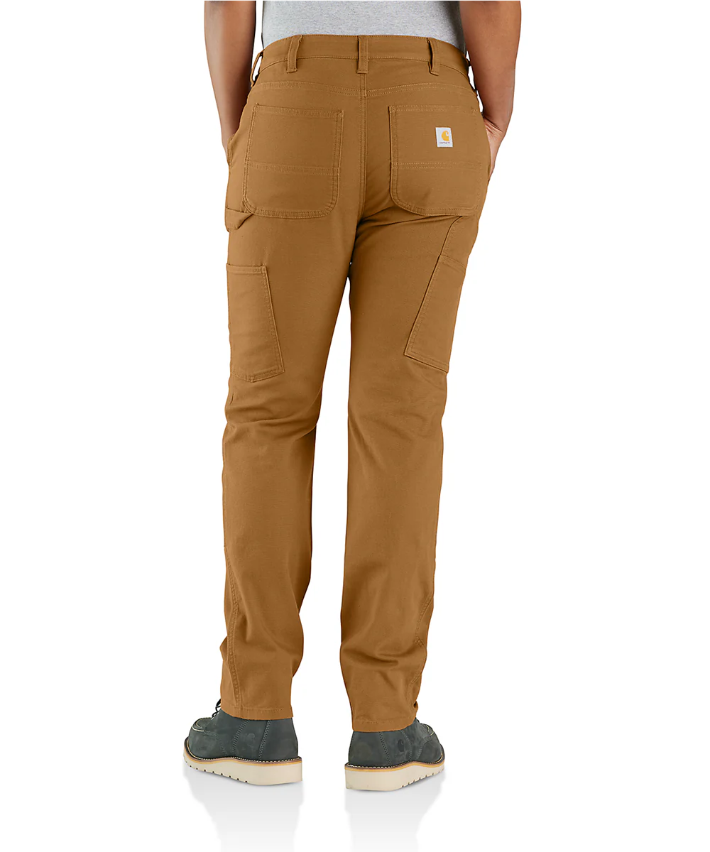 Carhartt Women's Relaxed Fit Double Front Canvas Work Pants - Carhartt Brown - Image 2