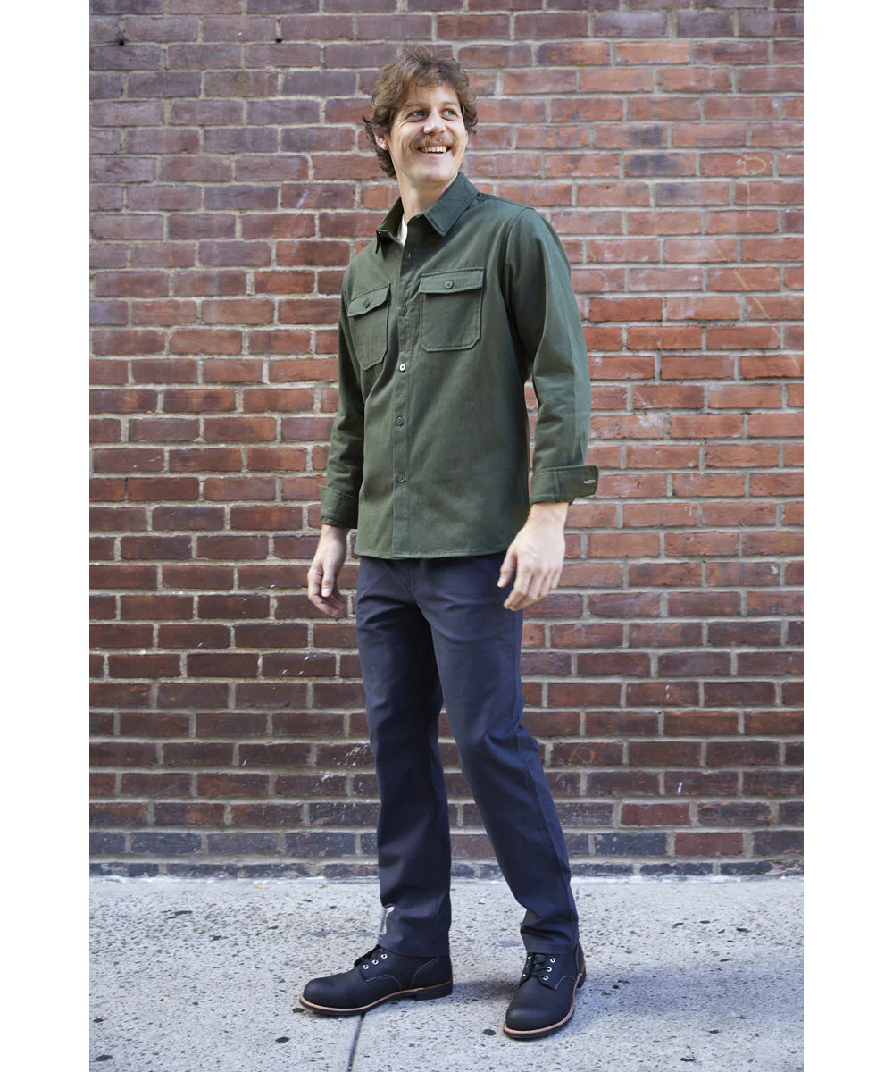Dave's New York Everyday Flannel Long Sleeve Shirt - Olive - Image 5