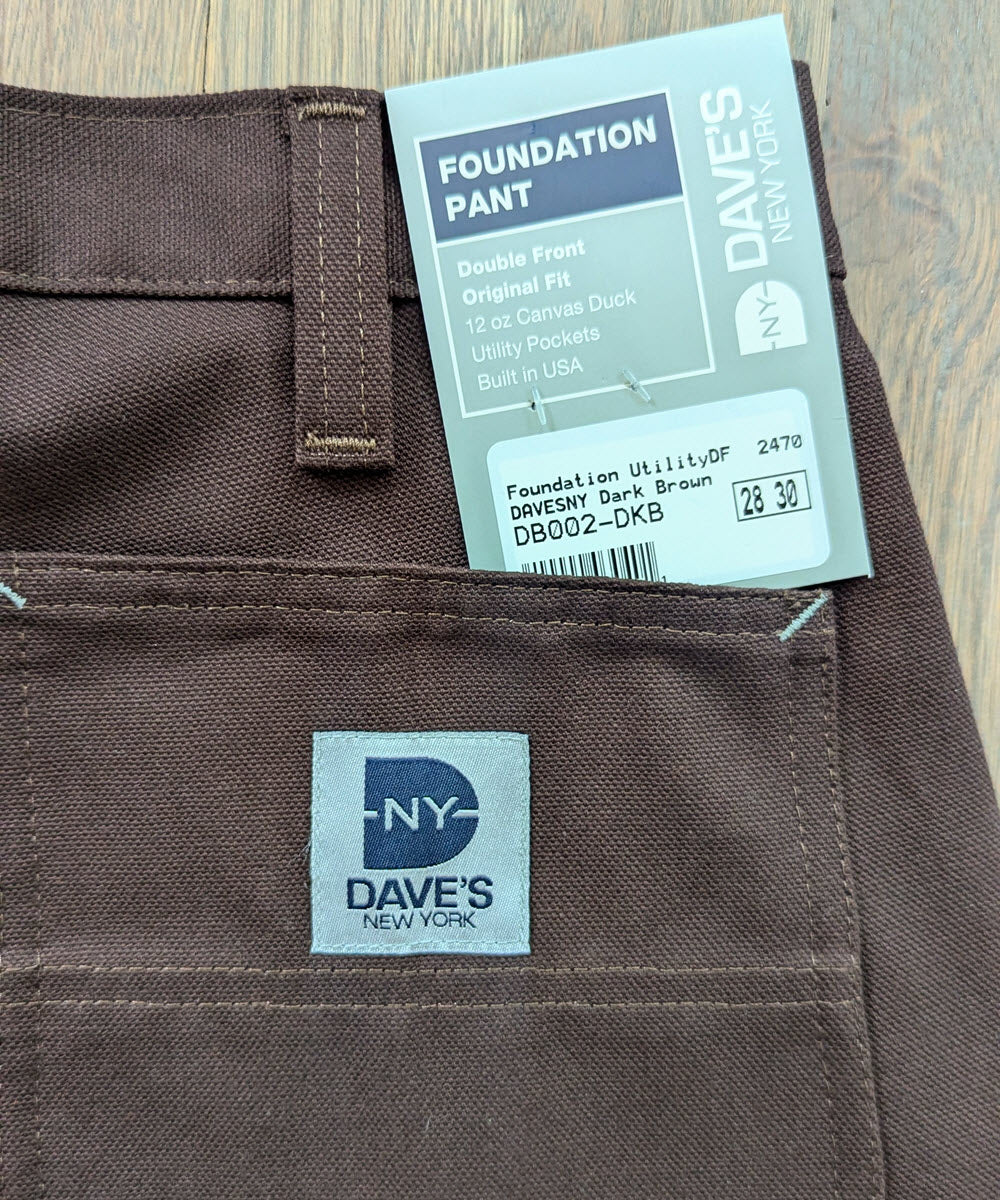 Dave's New York Foundation Pant (Double Front) - Dark Brown - Image 4