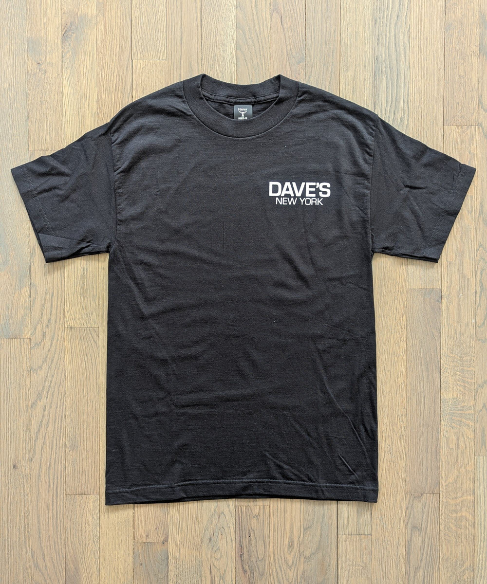 Dave's New York Work Logo Short Sleeve T-shirt - Black