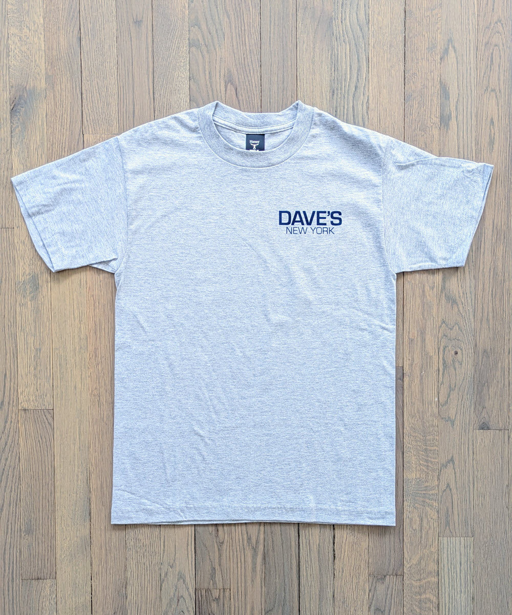 Dave's New York Work Logo Short Sleeve T-shirt - Light Steel