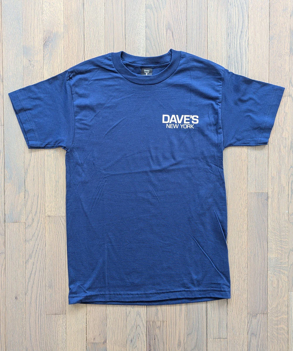 Dave's New York Work Logo Short Sleeve T-shirt - Navy