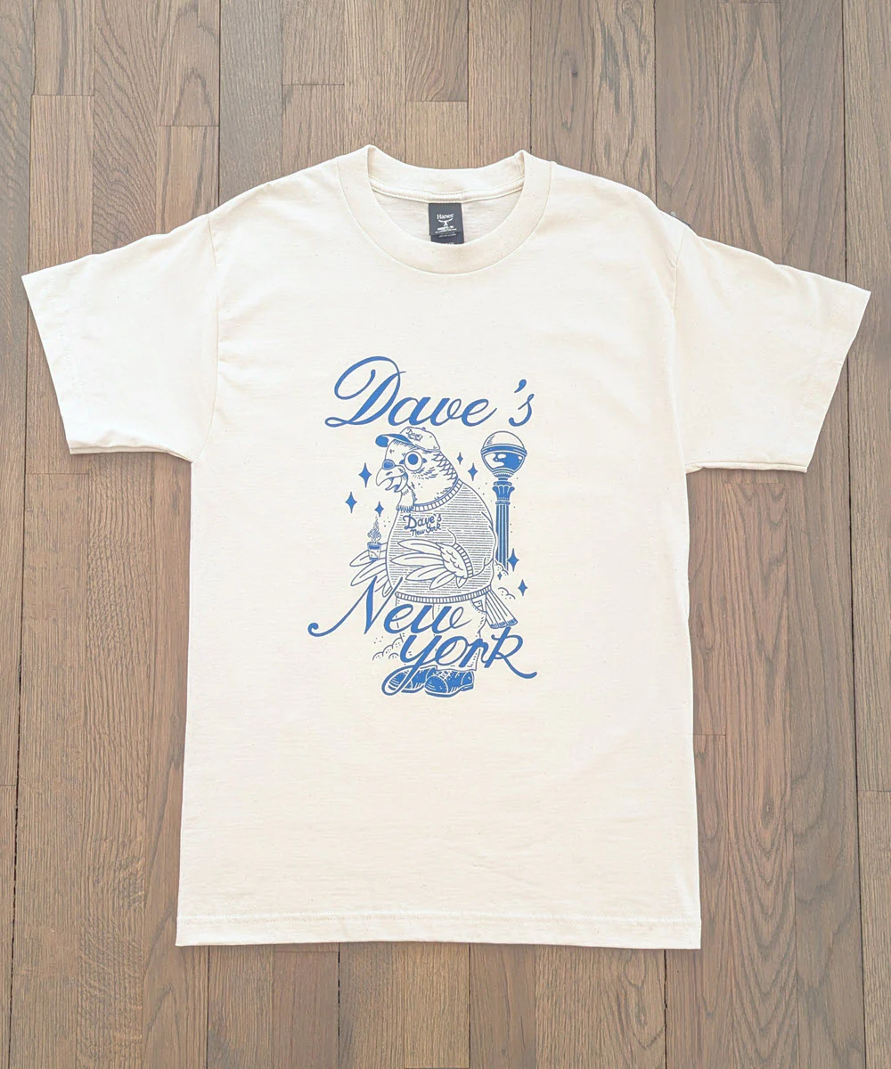 Dave's New York X Henbo Henning Collab "Icons" T-shirt - Pigeon in Natural