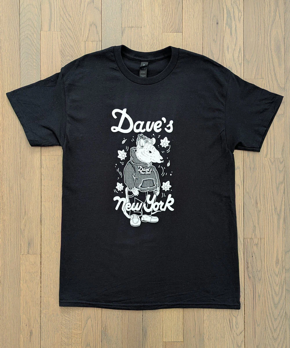 Dave's New York X Henbo Henning Collab "Icons" T-shirt - Rat in Black