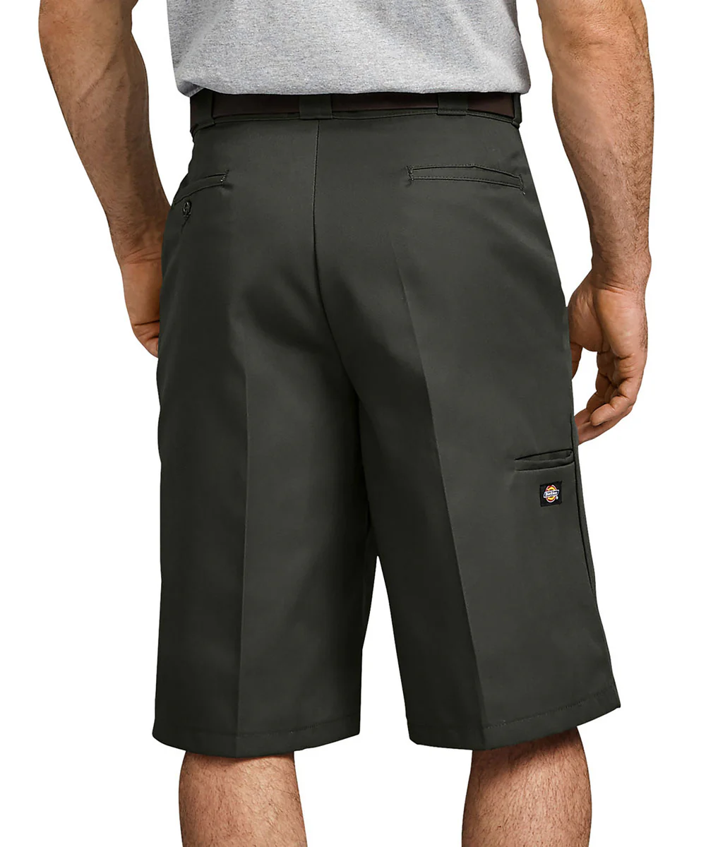 Dickies Men's 13” Loose Fit Cell Pocket Work Shorts - Olive Green - Image 2