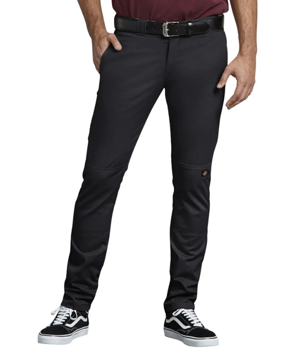 Dickies FLEX Skinny Straight Fit Double Knee Work Pants - Black