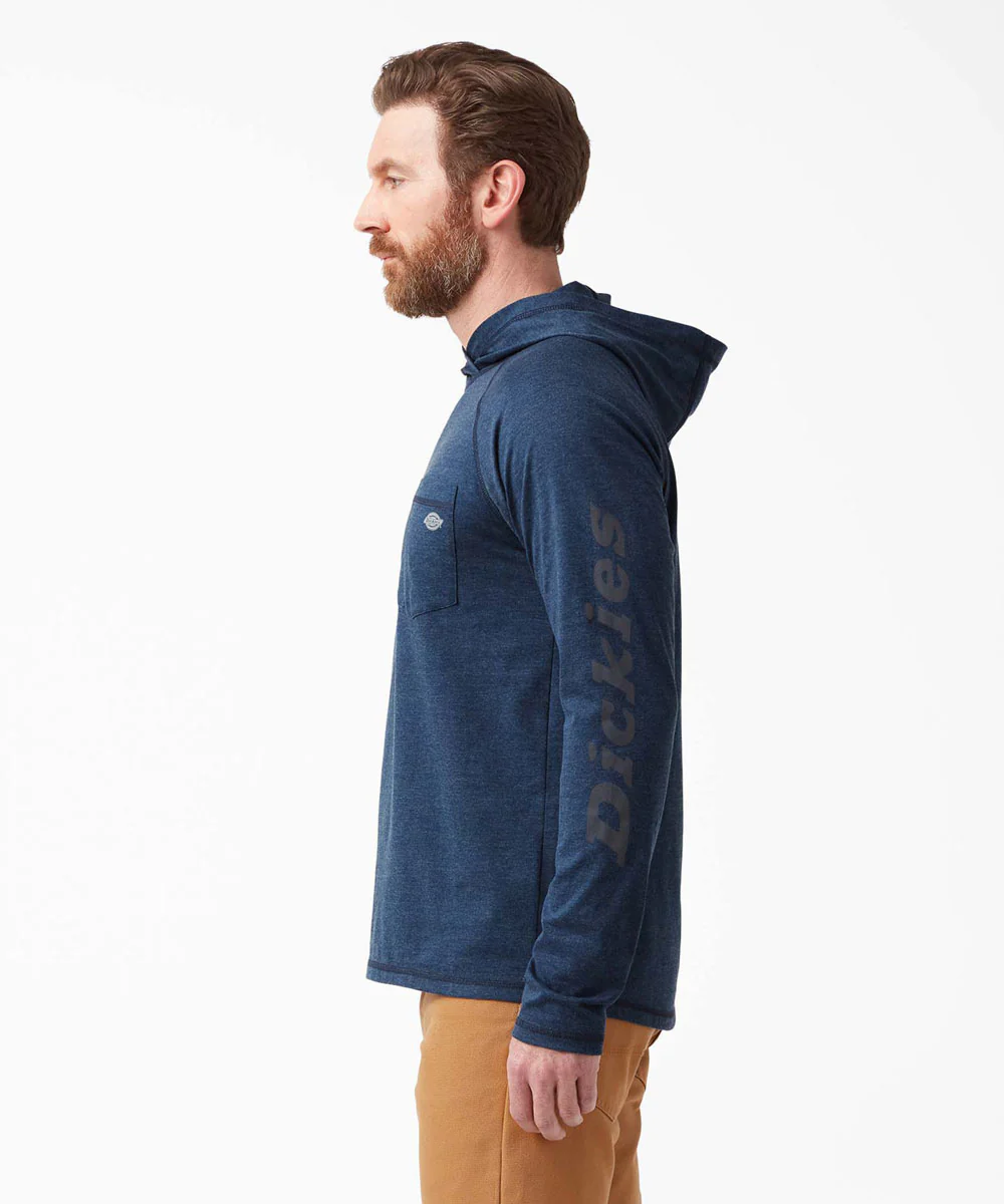 Dickies Cooling Performance Long Sleeve Sun Shirt - Dark Navy Heather - Image 2