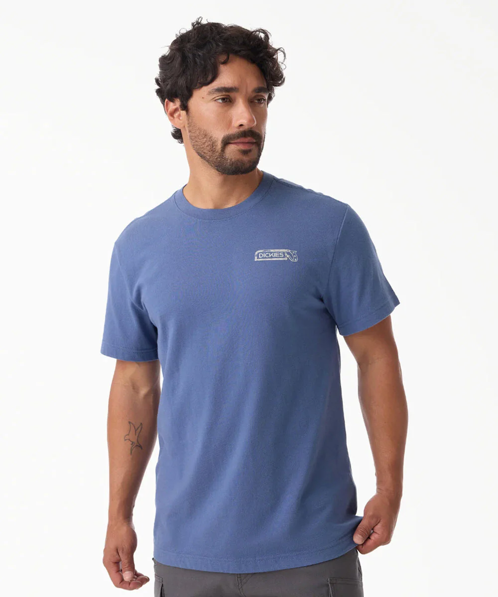 Dickies Men's Construction Crew Short Sleeve Graphic T-Shirt - Retro Indigo - Image 2