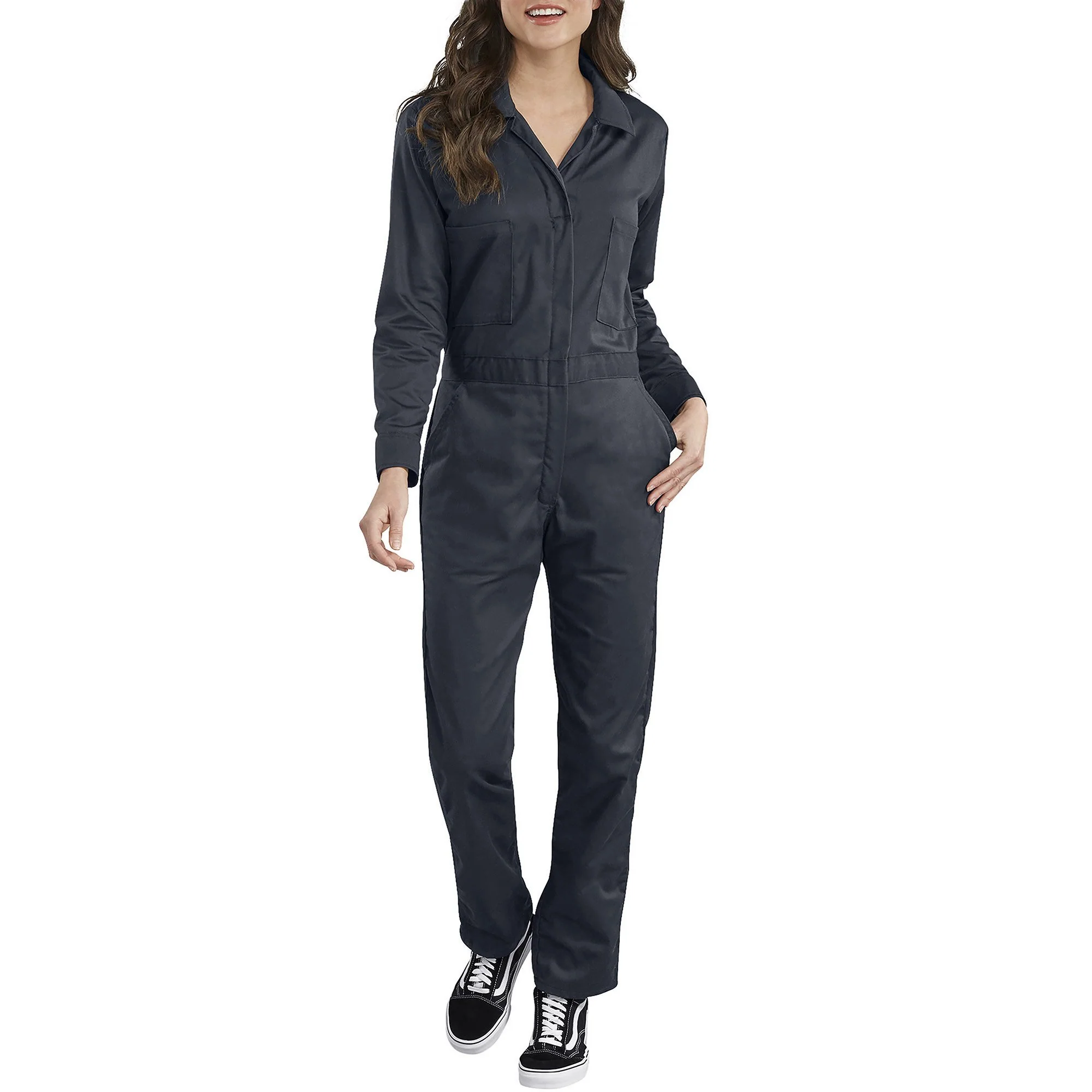 Dickies Women's Long Sleeve Cotton Coveralls - Dark Navy