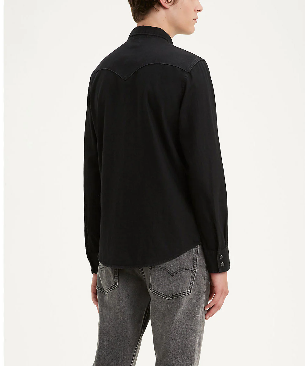 Levi's Men's Classic Standard Denim Western Shirt - New Black - Image 2