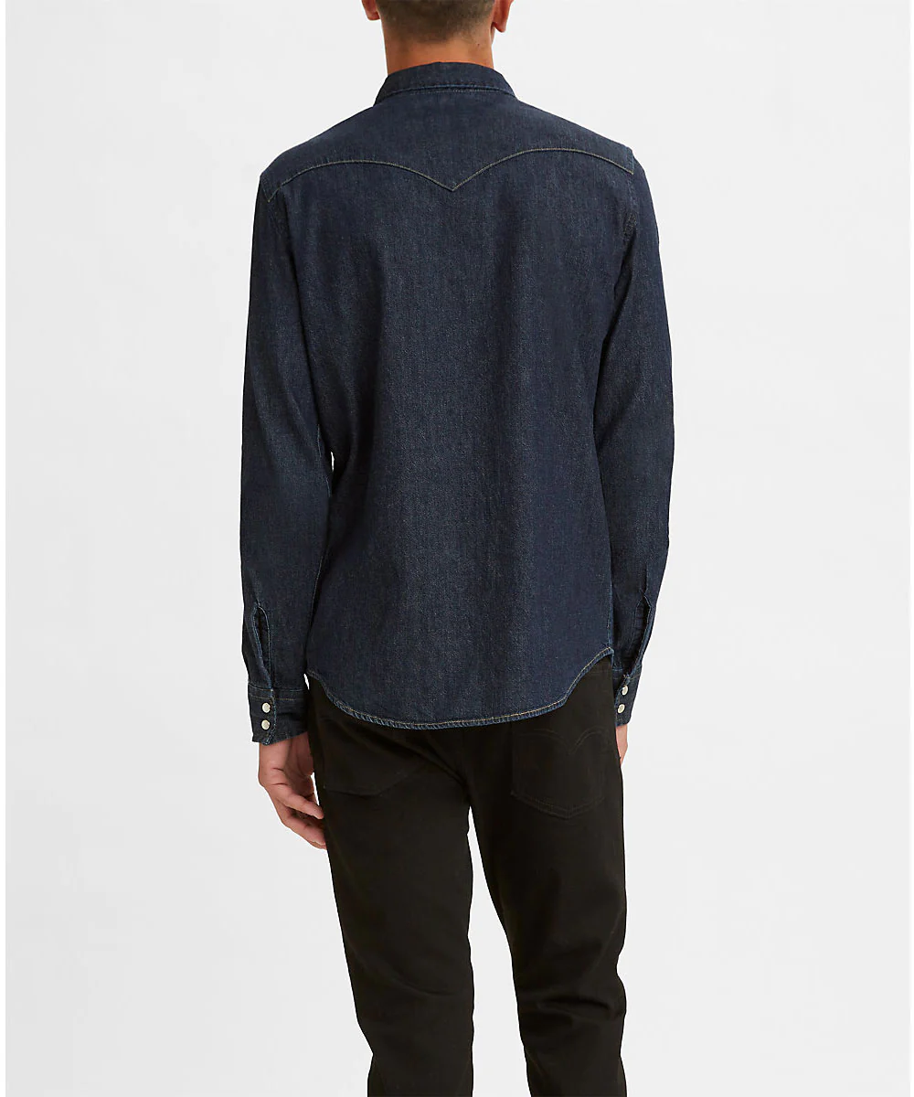 Levi's Men's Classic Standard Denim Western Shirt - Rinsed Denim - Image 2
