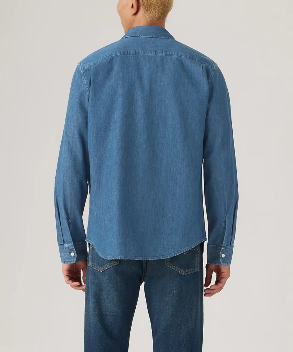 Levi's Men's One-Pocket Oxford Shirt - Medium Stonewash - Image 2