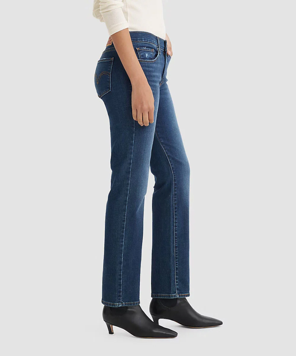 Levi's Women's Classic Mid Rise Straight Fit Jeans - Dark Stonewash - Image 2