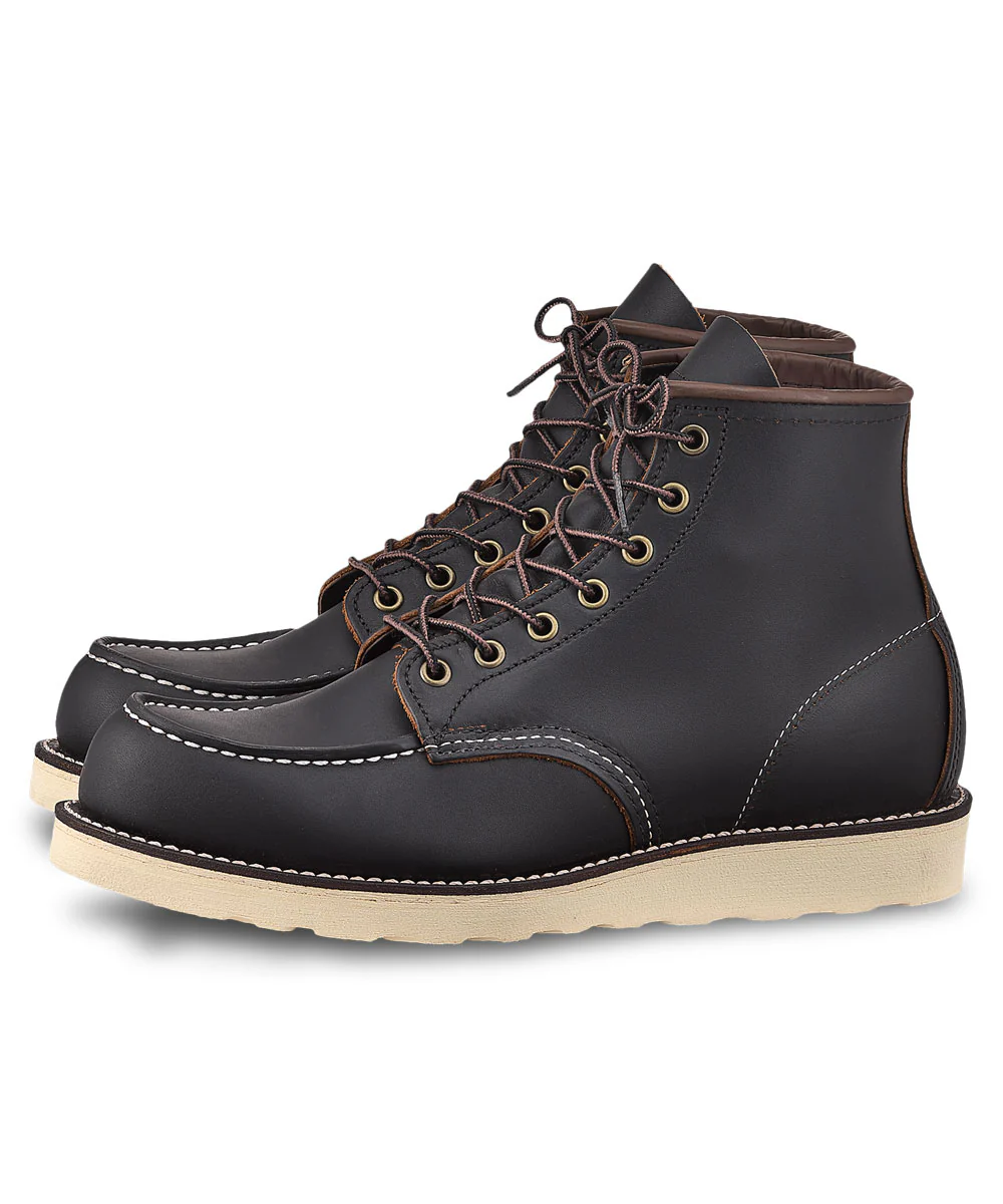 Red Wing Heritage 6-inch Classic Moc Toe Boots (8849) - Black Prairie - Image 5