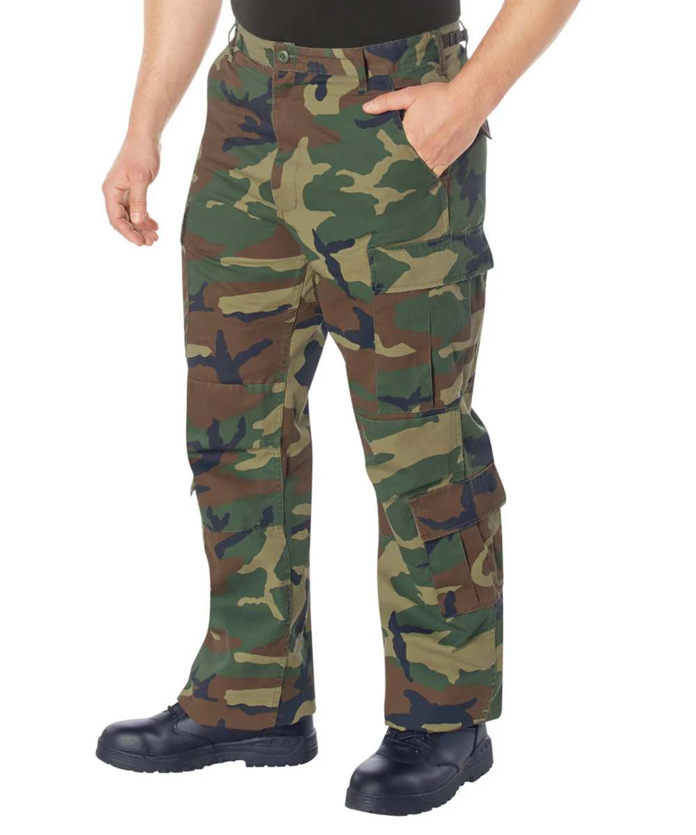 Rothco Vintage Paratrooper Fatigue Pants - Woodland Camo - Image 2