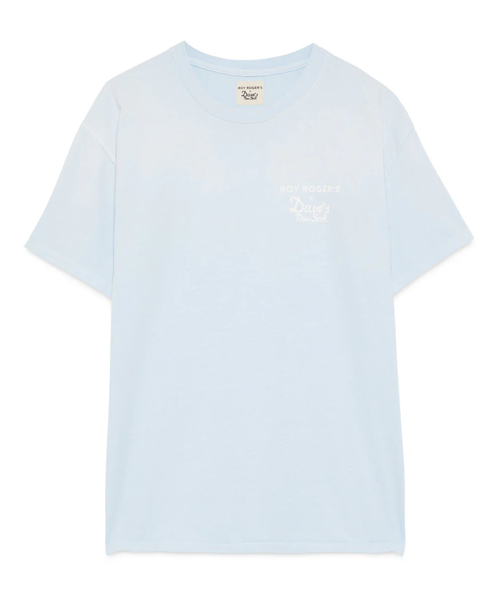Roy Roger's X Dave's New York Sun Fade T-shirt - Sky Blue